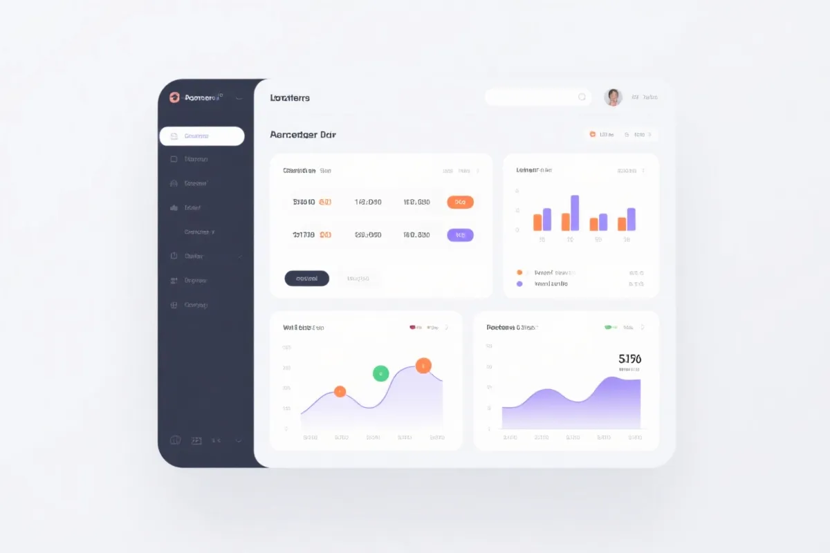 数据仪表盘示意图